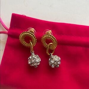 Ben-Amun Gold and Silver Crystal Earrings